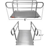 48WCER-HR6 6 x 48 Titan Ramps Wheelchair Entry Ramp with Handrails 3