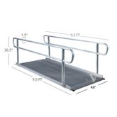 48WCER-HR9-5 9 6 x 48 Titan Ramps Wheelchair Entry Ramp with Handrails 3