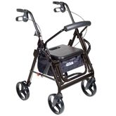 795bk Drive Medical Black Duet Dual Function Transport Wheelchair Rollator