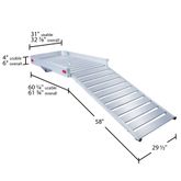 ACC-500 Elevate Outdoor Aluminum Tray Premium Cargo Carrier with Ramp - 500 lb Cap 4