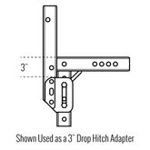AL1235U Class III Hitch Adapter - Universal Standard 5 Drop 4