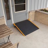 ATR400 26 L x 315 W Silver Spring Aluminum Grit-Coat Threshold Ramp - 400 lb Cap 2