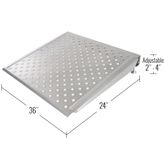 ATR60024 24 L x 36 W Silver Spring Aluminum Adjustable Threshold Ramp - 600 lb Cap 6