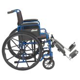 BLS18FBD-ELR Drive Medical Blue Streak Wheelchair with Flip Back Desk Arms and Elevated Legrests 1