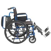 BLS18FBD-ELR Drive Medical Blue Streak Wheelchair with Flip Back Desk Arms and Elevated Legrests 2