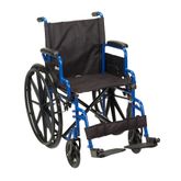 BLS18FBD-SF Drive Medical Blue Streak Wheelchair with Flip Back Desk Arms and Swing Away Footrests