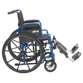 BLS18FBD-SF Drive Medical Blue Streak Wheelchair with Flip Back Desk Arms and Swing Away Footrests 1
