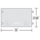 CPRP-1X125-BLU Cross-Guard ADA Wheelchair Cable Ramp for 1-Channel Linebacker Cable Protectors 1