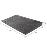 DH-UP-83 3 H Silver Spring Rubber 3-Channel Threshold Ramp - 600 lb Cap 2