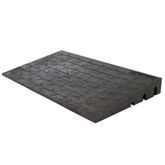 DH-UP-84 4 H Silver Spring Rubber 3-Channel Threshold Ramp - 600 lb Cap