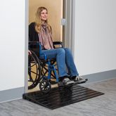 DH-UP-84 4 H Silver Spring Rubber 3-Channel Threshold Ramp - 600 lb Cap 1