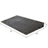 DH-UP-84 4 H Silver Spring Rubber 3-Channel Threshold Ramp - 600 lb Cap 2