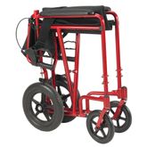 exp19ltrd Red Drive Medical lightweight Expedition Transport Wheelchair with Hand Brakes EXP19LTRD__1