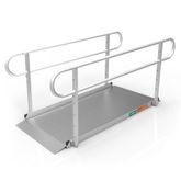 GATEWAY3GTLHR06 6 L x 3 W EZ-ACCESS GATEWAY 3G Aluminum Wheelchair Access Ramp with Two-Line Handrails - 1000 lb Cap