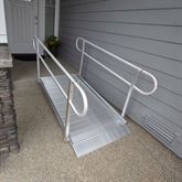 GATEWAY3GTLHR06 6 L x 3 W EZ-ACCESS GATEWAY 3G Aluminum Wheelchair Access Ramp with Two-Line Handrails - 1000 lb Cap 2