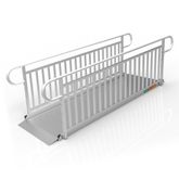 GATEWAY3GVPHR09 9 L x 3 W EZ-ACCESS GATEWAY 3G Aluminum Wheelchair Access Ramp with Vertical Picket Handrails - 1000 lb Cap