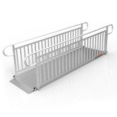 GATEWAY3GVPHR10 10 L x 3 W EZ-ACCESS GATEWAY 3G Aluminum Wheelchair Access Ramp with Vertical Picket Handrails - 1000 lb Cap