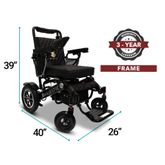 IQ7000-BLK ComfyGo Majestic 12AH Remote-Controlled Electric Wheelchair - Black FrameBlack Mesh Fabric 2