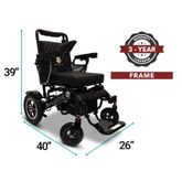 IQ7000-SLV ComfyGo Majestic 12AH Remote-Controlled Electric Wheelchair - Silver FrameBlack Mesh Fabric 2