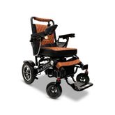 IQ7000AF-LE-BLK-TB ComfyGo Majestic 12AH Remote-Controlled Electric Wheelchair wAuto-Fold - Black FrameTaba Faux Leather