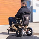 IQ7000AF-LE-MAX-SLV-TB ComfyGo Majestic 20AH Remote-Controlled Electric Wheelchair wAuto-Fold - Silver FrameTaba Faux Leather 5