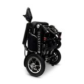 IQ7000LE-BLK-BLK ComfyGo Majestic 12AH Remote-Controlled Electric Wheelchair - Black FrameBlack Faux Leather 7