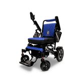 IQ7000LE-BLK-BLU ComfyGo Majestic 12AH Remote-Controlled Electric Wheelchair - Black FrameBlue Faux Leather 3