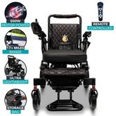 IQ7000LE-MAX-BRZ-BLK ComfyGo Majestic 20AH Remote-Controlled Electric Wheelchair - Bronze FrameBlack Faux Leather 1