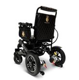 IQ8000LE-BLK-BLK ComfyGo Majestic 12AH Remote-Controlled Electric Wheelchair with 175 Seat - Black FrameBlack Faux Leather 3
