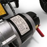 IQ8000LE-BLK-BLK ComfyGo Majestic 12AH Remote-Controlled Electric Wheelchair with 175 Seat - Black FrameBlack Faux Leather 7