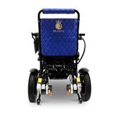 IQ8000LE-BLK-BLU ComfyGo Majestic 12AH Remote-Controlled Electric Wheelchair with 175 Seat - Black FrameBlue Faux Leather 5