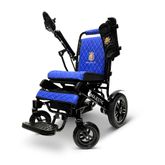 IQ8000LE-BLK-BLU ComfyGo Majestic 12AH Remote-Controlled Electric Wheelchair with 175 Seat - Black FrameBlue Faux Leather 6
