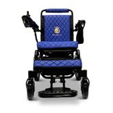 IQ8000LE-MAX-BLK-BLU ComfyGo Majestic 20AH Remote-Controlled Electric Wheelchair with 175 Seat - Black FrameBlue Faux Leather 4