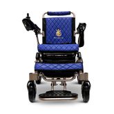 IQ8000LE-MAX-BRZ-BLU ComfyGo Majestic 20AH Remote-Controlled Electric Wheelchair with 175 Seat - Bronze FrameBlue Faux Leather 4