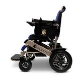IQ8000LE-MAX-BRZ-BLU ComfyGo Majestic 20AH Remote-Controlled Electric Wheelchair with 175 Seat - Bronze FrameBlue Faux Leather 5