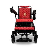 IQ8000PLUS-LE-BLK-RED ComfyGo Majestic 12AH Remote-Controlled Electric Wheelchair with 20 Seat - Black FrameRed Faux Leather 4
