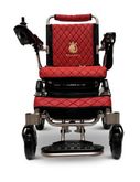 IQ8000PLUS-LE-BRZ-RED ComfyGo Majestic 12AH Remote-Controlled Electric Wheelchair with 20 Seat - Bronze FrameRed Faux Leather 4