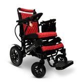 IQ8000PLUS-LE-MAX-BLK-RED ComfyGo Majestic 20AH Remote-Controlled Electric Wheelchair with 20 Seat - Black FrameRed Faux Leather