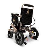 IQ8000PLUS-LE-MAX-BRZ-BLK ComfyGo Majestic 20AH Remote-Controlled Electric Wheelchair with 20 Seat - Bronze FrameBlack Faux Leather 3