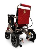 IQ8000PLUS-LE-MAX-BRZ-RED ComfyGo Majestic 20AH Remote-Controlled Electric Wheelchair with 20 Seat - Bronze FrameRed Faux Leather 3