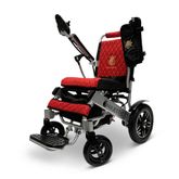 IQ8000PLUS-LE-MAX-SLV-RED ComfyGo Majestic 20AH Remote-Controlled Electric Wheelchair with 20 Seat - Silver FrameRed Faux Leather 5