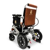 IQ8000PLUS-LE-SLV-TB ComfyGo Majestic 12AH Remote-Controlled Electric Wheelchair with 20 Seat - Silver FrameTaba Faux Leather 3