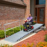 M36-20-1 20 Silver Spring Roll-Tek Modular Ramp Kit with Single Handrail 1