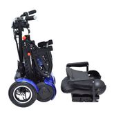 MS3000-PLUS-BLU ComfyGo 10AH Foldable Mobility Scooter with Large Seat - Blue 7