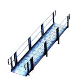 Mod-XP-Ramp-17-HR 17 L PVI Modular XP Aluminum Wheelchair Ramp Section with Handrails 6