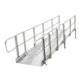 Mod-XP-Ramp-18-HR 18 L PVI Modular XP Aluminum Wheelchair Ramp Section with Handrails
