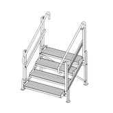 Mod-XP-Stair-4-Step 4 Step PVI Modular XP Stair with Handrails
