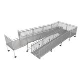 PATHWAYHD3648TB 36 L x 4 W EZ-ACCESS Modular Ramps with Picketed Handrails and Turnback