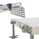 PF1-60HR 5 x 5 Silver Spring Roll-Tek Platform with Handrails for Modular Ramp System 1
