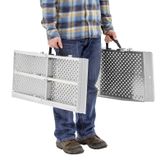 PPSF03 3 L x 30 W Silver Spring UltraLite Single-Fold Punch Plate Wheelchair Ramp - 800 lb Cap 6